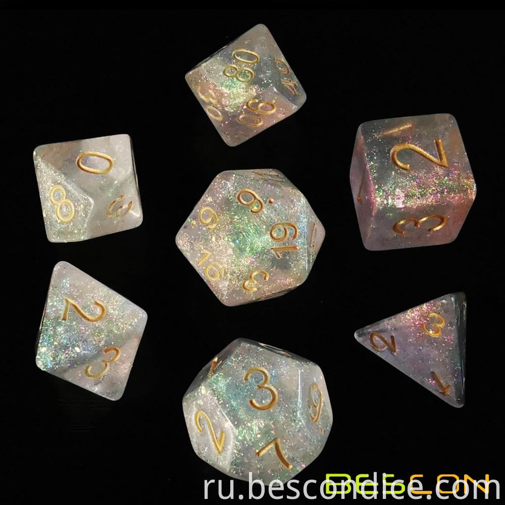 Glitter Inclusions Dice For Rpg Dungeons And Dragons 2